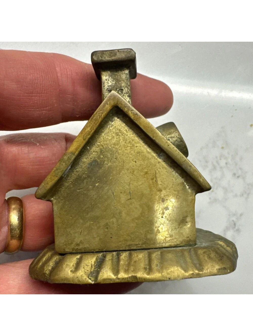 vintage cast brass cottage house